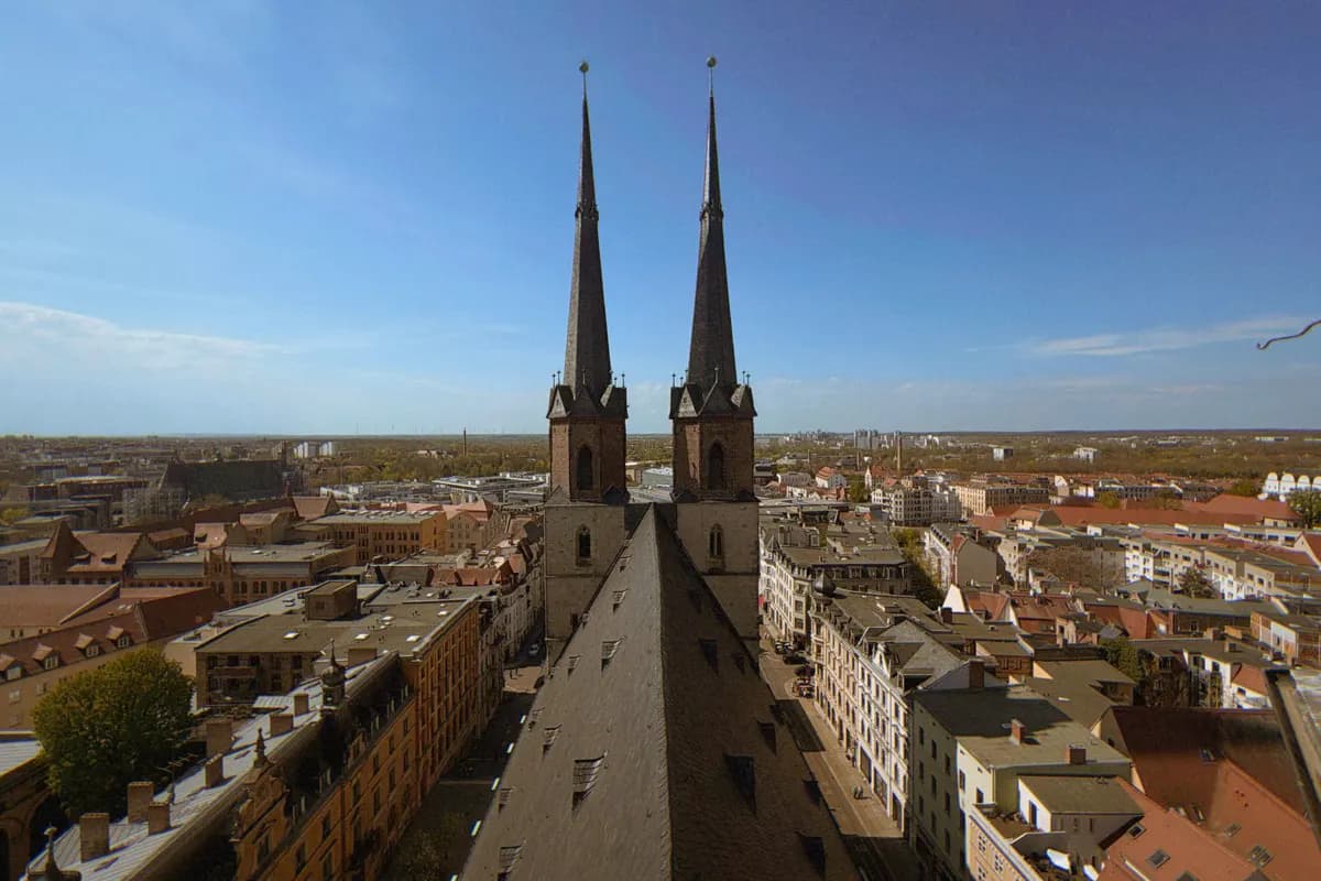 Stadtansicht von Halle an der Saale