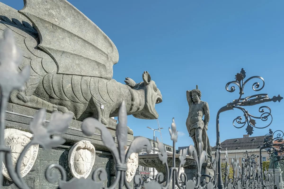 Lindwurmbrunnen in Klagenfurt